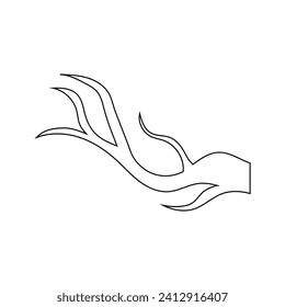 Icône branche image vectorielle. Panneau d'illustration de l'arbre. Symbole ou logo en bois de chauffage.