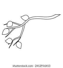 Icône branche image vectorielle. Panneau d'illustration de l'arbre. Symbole ou logo en bois de chauffage.