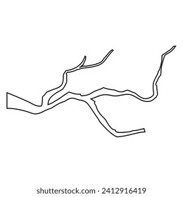 Icône branche image vectorielle. Panneau d'illustration de l'arbre. Symbole ou logo en bois de chauffage.