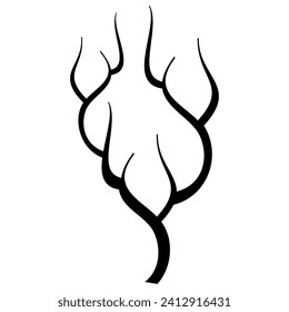 Branch icon vector. Tree illustration sign. Firewood symbol or logo.