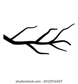 Icône branche image vectorielle. Panneau d'illustration de l'arbre. Symbole ou logo en bois de chauffage.