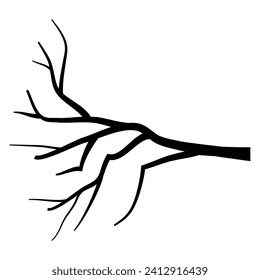 Icône branche image vectorielle. Panneau d'illustration de l'arbre. Symbole ou logo en bois de chauffage.