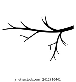 Icône branche image vectorielle. Panneau d'illustration de l'arbre. Symbole ou logo en bois de chauffage.
