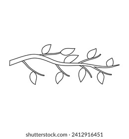 Icône branche image vectorielle. Panneau d'illustration de l'arbre. Symbole ou logo en bois de chauffage.