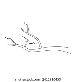 Icône branche image vectorielle. Panneau d'illustration de l'arbre. Symbole ou logo en bois de chauffage.