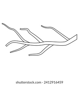 Icône branche image vectorielle. Panneau d'illustration de l'arbre. Symbole ou logo en bois de chauffage.