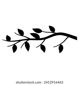 Icône branche image vectorielle. Panneau d'illustration de l'arbre. Symbole ou logo en bois de chauffage.