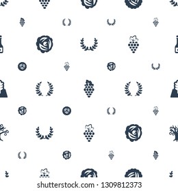 branch icons pattern seamless white background. Included editable filled olive wreath, grape, nest, olive branch, tree, money tree, oil icons. branch icons for web and mobile.