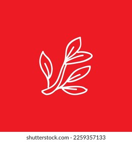 Iconos de bifurcación y hoja, recursos gráficos comunes, ilustraciones vectoriales.