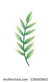 branch with leaf isolated icon