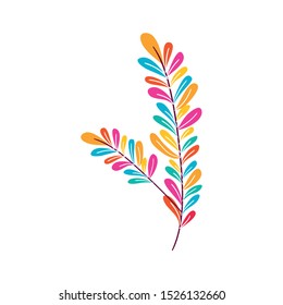 branch with leaf isolated icon vector illustration design