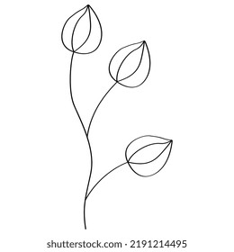Una rama con una hoja sobre un fondo blanco. Diseño de ilustración vectorial. Una simple ilustración de una rama con una hoja. 