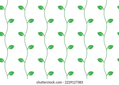 Branch and leaf seamless pattern vector design