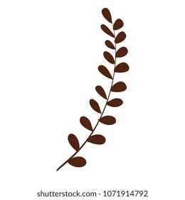 branch with leafs decorative icon