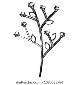 branch with leafs decorative icon