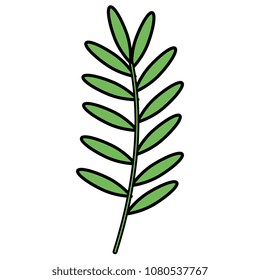 branch with leafs decorative icon