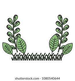 branch with leafs decorative icon
