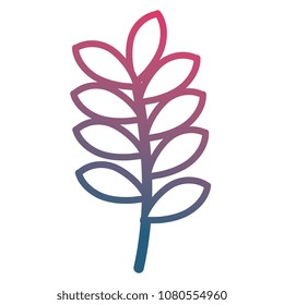 branch with leafs decorative icon