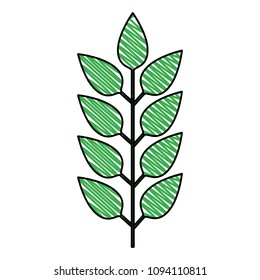 branch with leafs decorative icon