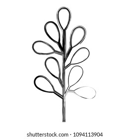 branch with leafs decorative icon