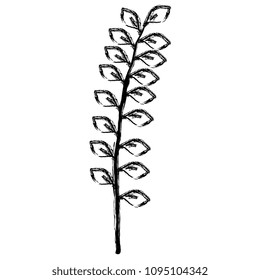 branch with leafs decorative icon