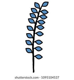 branch with leafs decorative icon