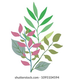 branch with leafs decorative icon