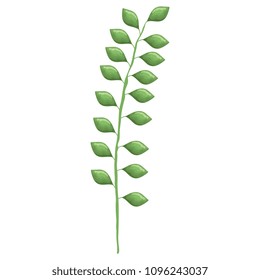 branch with leafs decorative icon