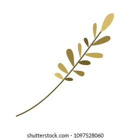 branch with leafs decorative icon