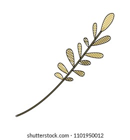 branch with leafs decorative icon