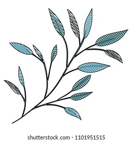 branch with leafs decorative icon