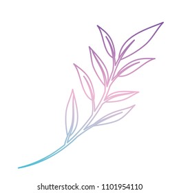 branch with leafs decorative icon