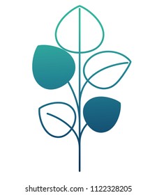 branch with leafs decorative icon