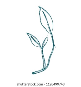 branch with leafs ecology icon