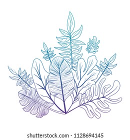 branch with leafs ecology icon