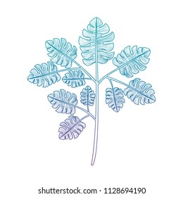 branch with leafs ecology icon