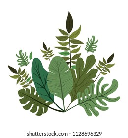 branch with leafs ecology icon