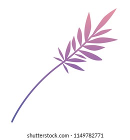 branch with leafs ecology icon