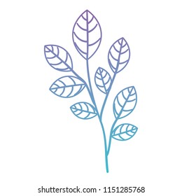 branch with leafs ecology icon