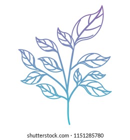 branch with leafs ecology icon