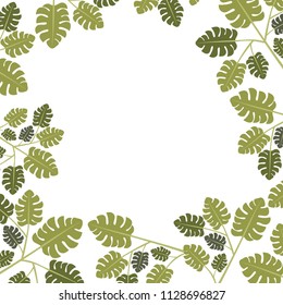 branch with leafs ecology pattern