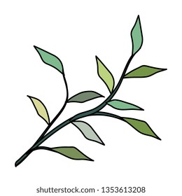 branch with leafs icon