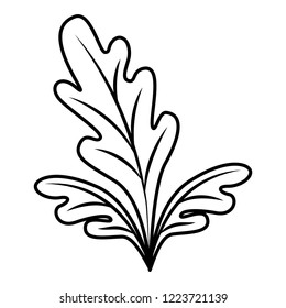 branch with leafs isolated icon