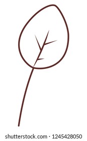 branch with leafs isolated icon