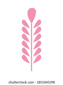 branch with leafs nature icon vector illustration design