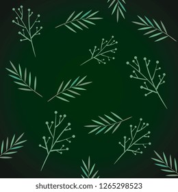 branch with leafs pattern