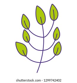 branch with leafs plant