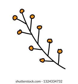 branch with leafs plant