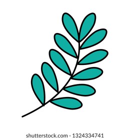 branch with leafs plant