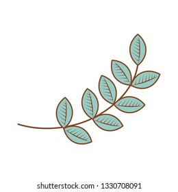 branch with leafs plant
